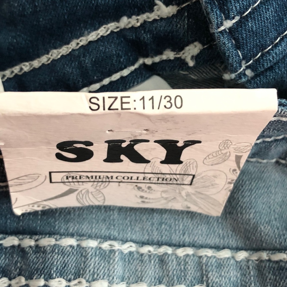 Sky nwt size 11 / 30 Bootcut Jeans with Red, White & Blue Star Pockets - Picture 5 of 6